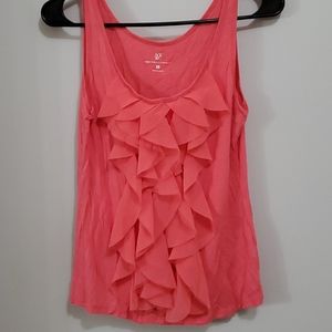 Ruffle front top